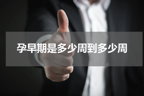 孕早期是多少周到多少周
