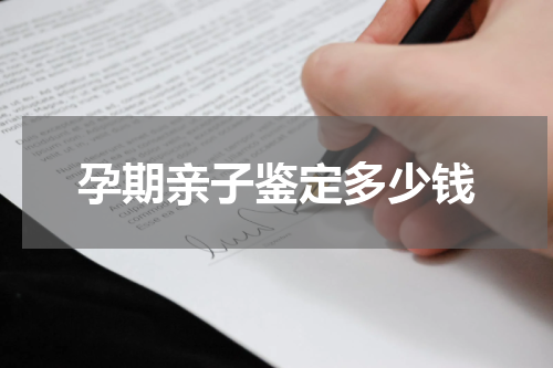 孕期亲子鉴定多少钱