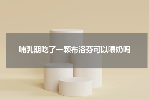 哺乳期吃了一颗布洛芬可以喂奶吗