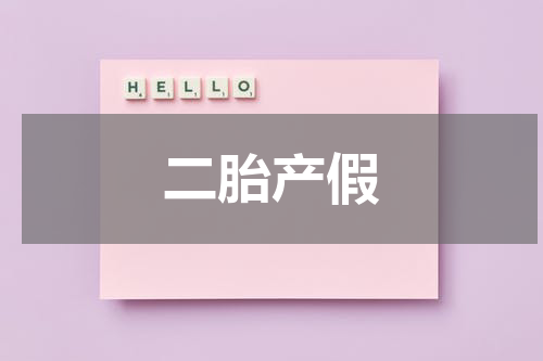 二胎产假