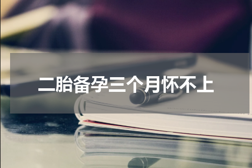 二胎备孕三个月怀不上