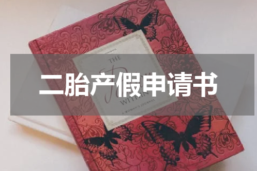 二胎产假申请书