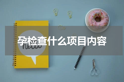 孕检查什么项目内容