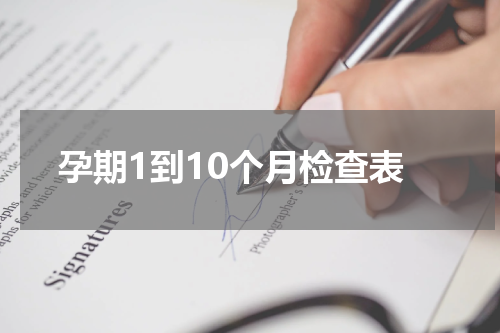 孕期1到10个月检查表