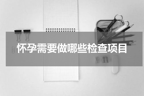 怀孕需要做哪些检查项目