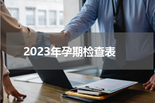 2023年孕期检查表