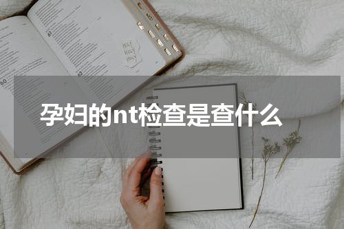 孕妇的nt检查是查什么