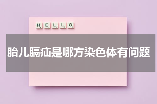 胎儿膈疝是哪方染色体有问题