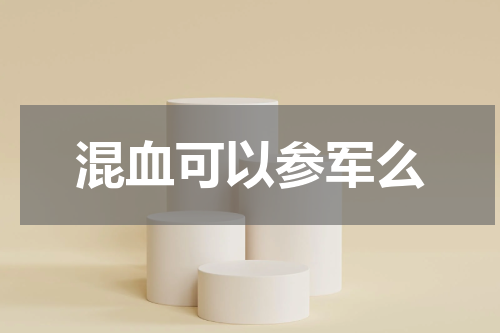 混血可以参军么