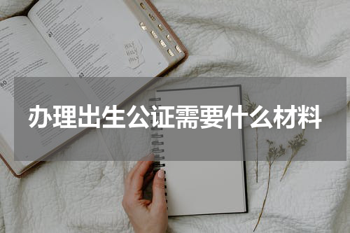 办理出生公证需要什么材料