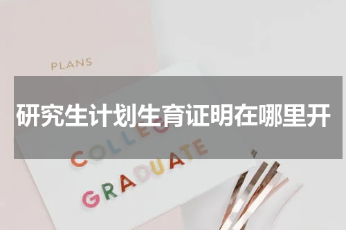 研究生计划生育证明在哪里开