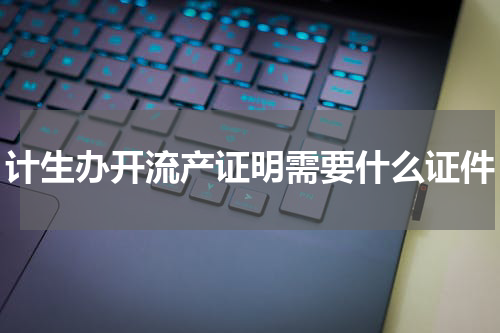 计生办开流产证明需要什么证件