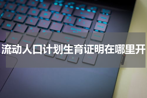 流动人口计划生育证明在哪里开