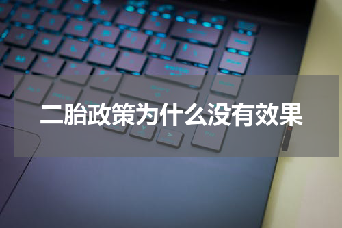 二胎政策为什么没有效果