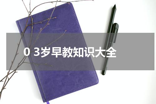 0 3岁早教知识大全