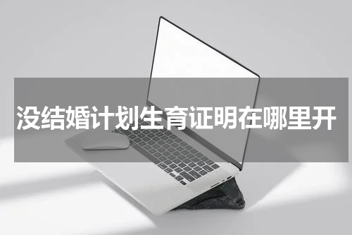 没结婚计划生育证明在哪里开
