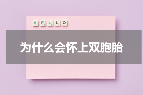 为什么会怀上双胞胎