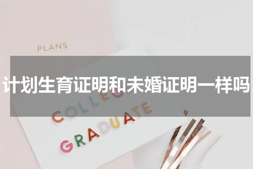 计划生育证明和未婚证明一样吗