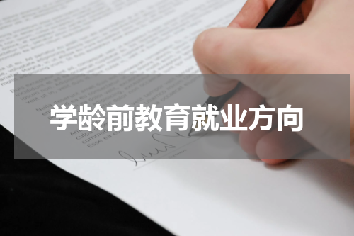 学龄前教育就业方向