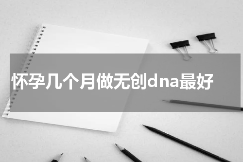 怀孕几个月做无创dna最好