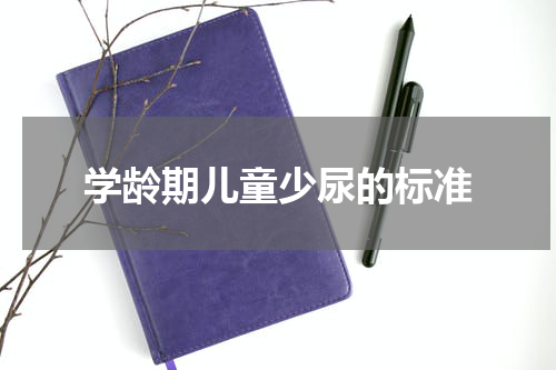 学龄期儿童少尿的标准