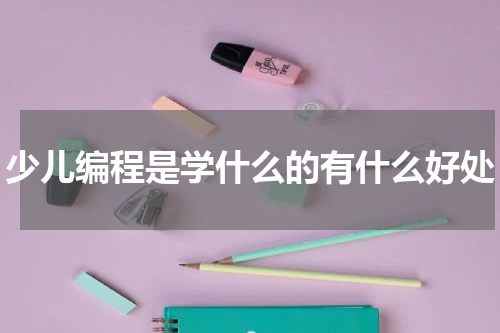 少儿编程是学什么的有什么好处