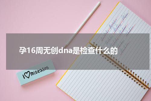 孕16周无创dna是检查什么的