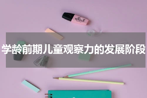 学龄前期儿童观察力的发展阶段