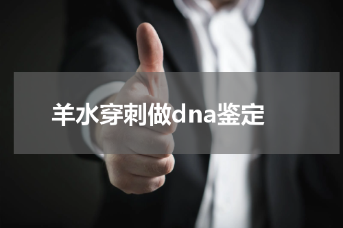 羊水穿刺做dna鉴定