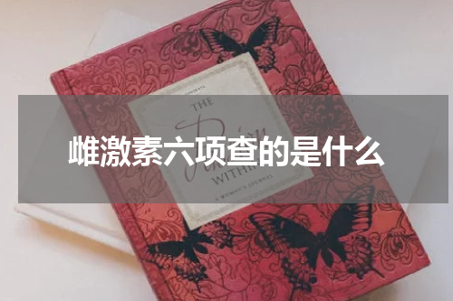 雌激素六项查的是什么