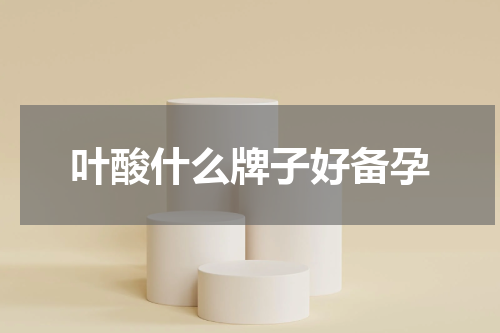 叶酸什么牌子好备孕