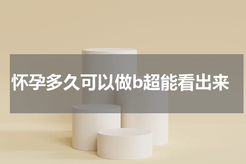 怀孕多久可以做b超能看出来