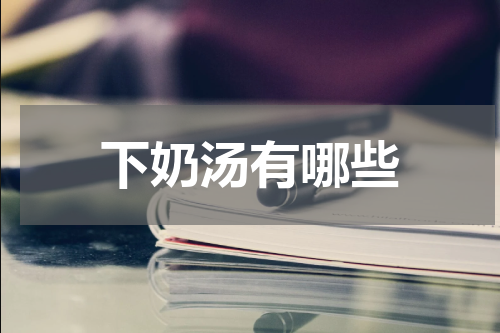 下奶汤有哪些