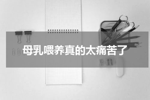 母乳喂养真的太痛苦了