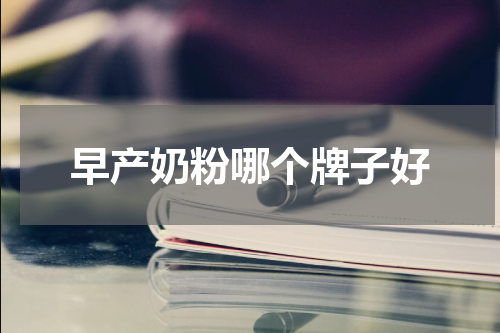 早产奶粉哪个牌子好