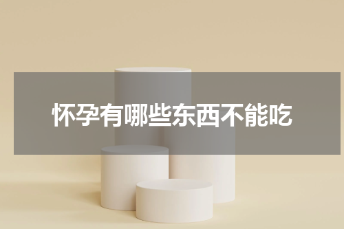 怀孕有哪些东西不能吃