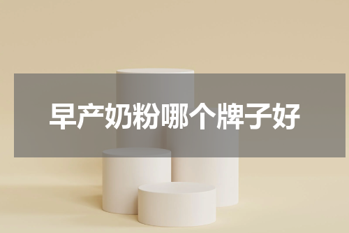 早产奶粉哪个牌子好