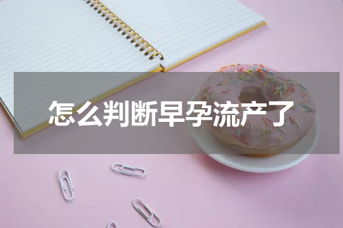 怎么判断早孕流产了