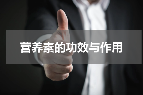 营养素的功效与作用