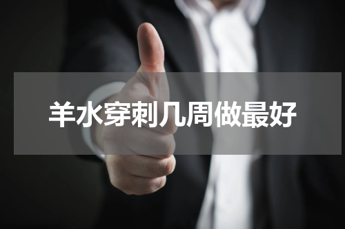 羊水穿刺几周做最好