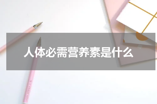 人体必需营养素是什么