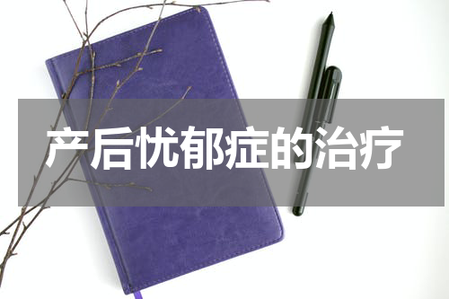产后忧郁症的治疗