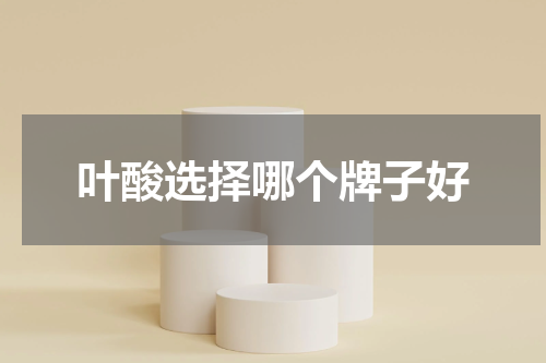 叶酸选择哪个牌子好