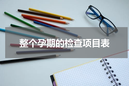 整个孕期的检查项目表