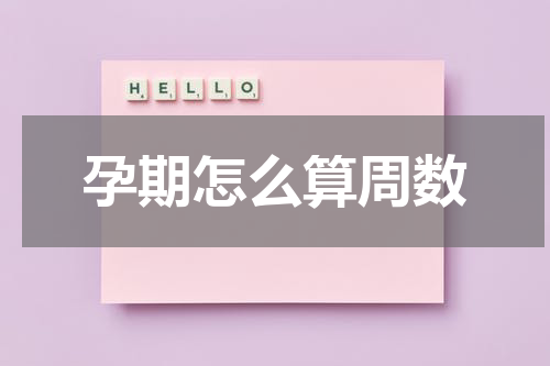 孕期怎么算周数