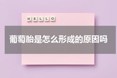 葡萄胎是怎么形成的原因吗