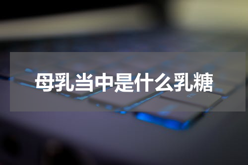 母乳当中是什么乳糖