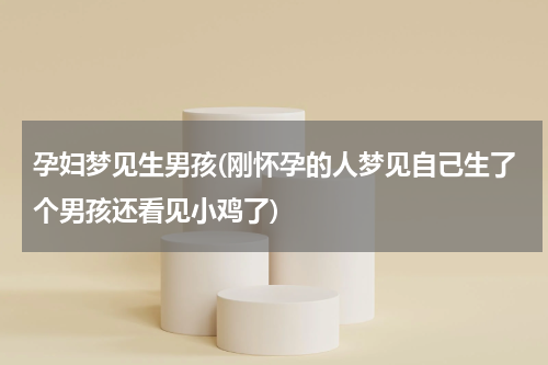 孕妇梦见生男孩(刚怀孕的人梦见自己生了个男孩还看见小鸡了)